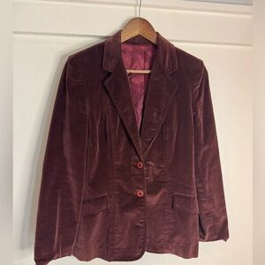 Vintage MJ Concepts Burgundy Velvet Blazer Men’s 15 S
